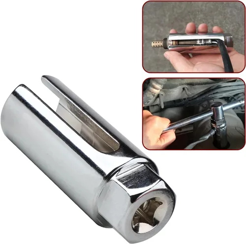 Vista 5 de Juego de herramientas de extracción de llave de enchufe con sensor de oxígeno automotriz de 5 piezas y juego de cazador