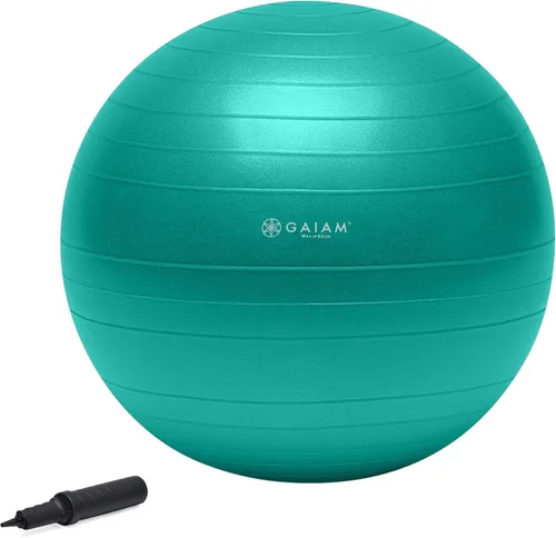 Vista 7 de Gaiam Pelota de equilibrio para todo el cuerpo de yoga, antiestallido con bomba de aire para silla de casa, oficina y fitness - Varios tamaños