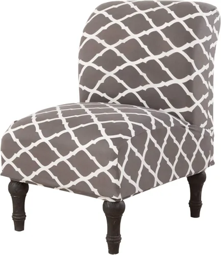 Vista 32 de JIAN YA NA Funda para silla decorativa sin brazos, funda elástica para silla sin brazos, fundas de terciopelo para sillas sin brazos, fundas Beige
