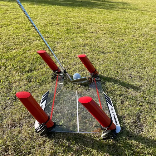Vista 8 de Ayuda de entrenamiento de swing de golf, mejora tu swing gira y golpea la pelota de golf para practicar la línea recta de desvanecimiento y dibujo