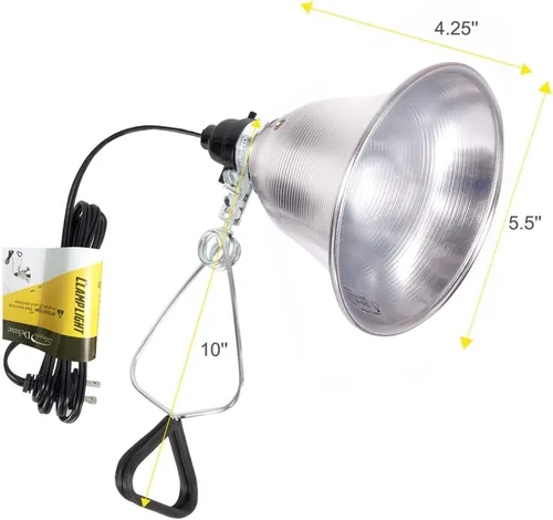 Vista 2 de Simple Deluxe Paquete de 4 enchufes de lámpara de abrazadera de 5.5 pulgadas con reflector de aluminio, apto para lámpara de máximo 150 vatios