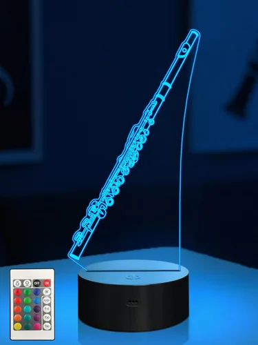 Vista 17 de CoolGift Mart Luz Nocturna de Guitarra Bajo, Lámpara LED 3D de Ilusión Óptica con Control Remoto y Temporizador, Regalos para Jugadores de Guitarra