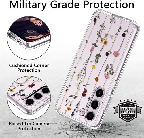 Vista 3 de ICEDIO Funda para Samsung Galaxy S23 Plus, delgada, transparente, con diseños de moda, para niñas y mujeres, funda protectora duradera y resistente