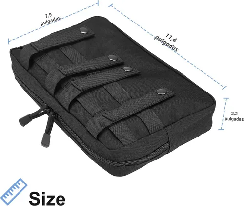 Vista 6 de ProCase Bolsa táctica Molle de administración, bolsa militar MOLLE horizontal multiusos utilidad gadget engranaje bolsa de herramientas