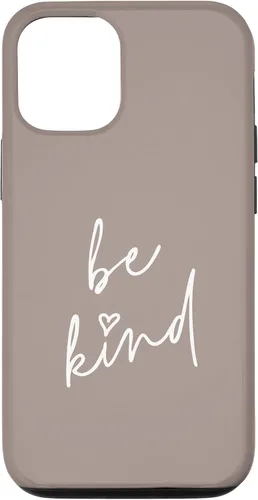 Vista 28 de Be Kind - Funda para iPhone 17, diseño de frase inspiradora positiva (marrón topo)
