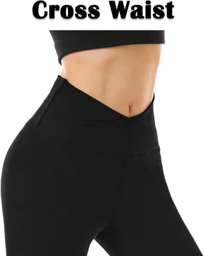 Vista 2 de FULLSOFT Paquete de 3 leggings para mujer que no se transparentan a través del entrenamiento, cintura alta, control de abdomen, pantalones de yoga