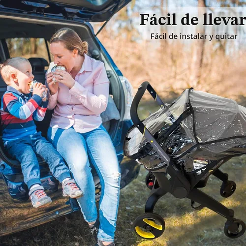 Vista 7 de Funda de lluvia para asiento de automóvil, accesorio universal para cochecito de bebé, para cualquier tipo de asiento de automóvil, impermeable