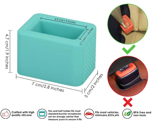 Vista 2 de DS. DISTINCTIVE STYLE Soporte para cinturón de seguridad de fácil acceso, accesorios para cinturón de seguridad para niños, 2 piezas