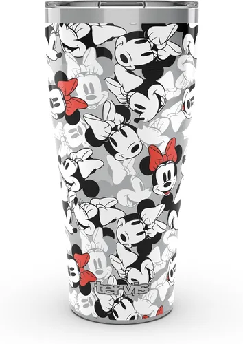 Vista 10 de Tervis Disney - Minnie Expressions - Vaso aislado de doble pared hecho en Estados Unidos mantiene las bebidas frías y calientes, 10 onzas, ondulado