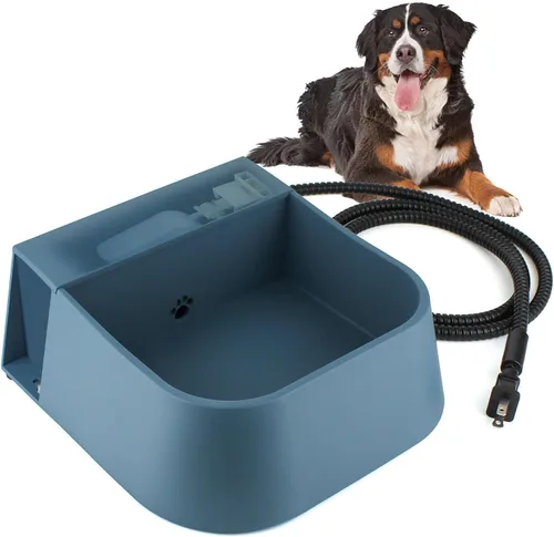 Vista 11 de Heated Water Bowl for Cats, Outdoor Anti-Freeze Pet Thermal Bowls for Chickens Rabbits Birds, Hanging Small Dog Winter Warm Dish, Heating Bird Baths