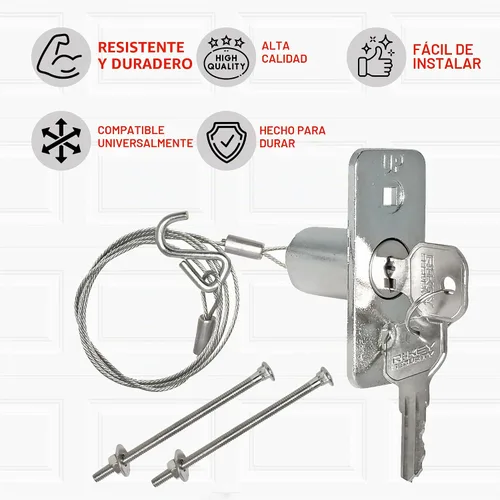 Vista 2 de Abridor universal de puerta de garaje Cable de bloqueo de llave de liberación de desconexión de emergencia