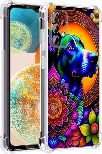 Vista 15 de Funda para Galaxy A23 5G, diseño de flores de mariposa azul, protección contra caídas, a prueba de golpes, carcasa protectora de cuerpo completo