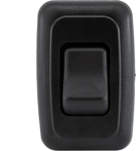 Vista 2 de Interruptor de encendido/apagado SPST único con tapa, de 12 voltios, para RV, remolque, casa rodante (negro)