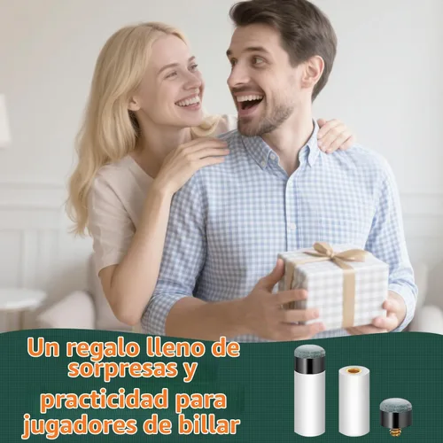 Vista 5 de Kit de reemplazo de puntas para taco de billar uadbau - Puntas de taco de billar con tornillo, virolas blancas de billar, no necesita pegamento ni