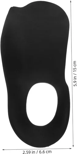 Vista 2 de 1 par de plantillas ortopédicas para hombres y mujeres, plantillas ortopédicas para alivio plantar, soporte de arco alto, color negro