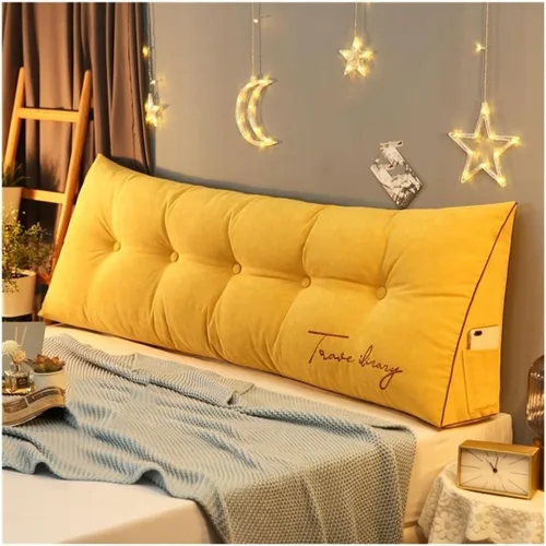 Vista 14 de Almohada triangular para la cabeza de cama, cojín grande de espalda/cojín de cabecero, almohada de cuña reclinable con funda extraíble