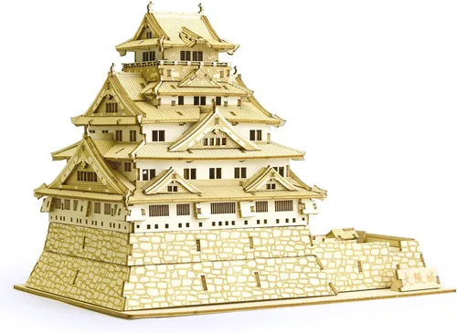 Vista 17 de Rompecabezas 3D de arquitectura de madera del castillo de Edo - Divertidos kits de manualidades de madera - Regalo ideal para cumpleaños y recuerdos