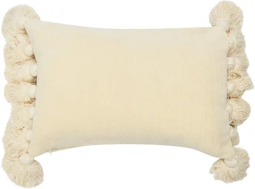 Vista 11 de Main + Mesa Almohada lumbar con borlas de chenilla de algodón, color crema (EC0978)