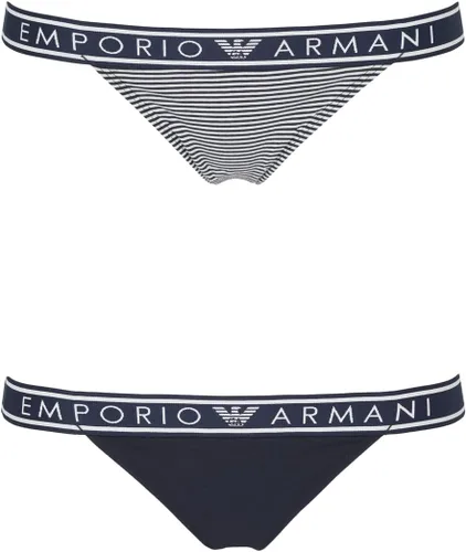 Vista 2 de Emporio Armani Tanga de algodón estampada para mujer