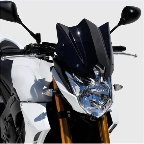 Vista 4 de Helmet Visor Motorcycle Sports Windshield Black Windscreen Fits for FZ8 2010 2011 2012 2013 2014 2015 2016 2017 FZ 8 10-17