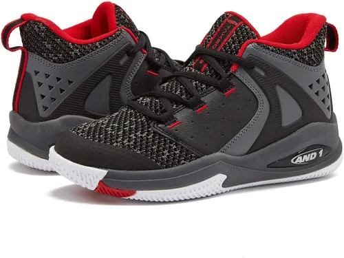 Vista 7 de AND1 Zapatos de baloncesto para niñas y niños, tenis altos para niños, zapatos de baloncesto juveniles para niños, talla 1 a 7 para niños pequeños