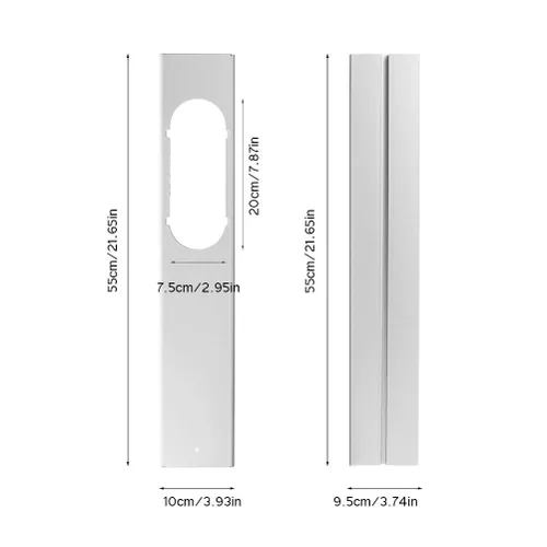 Vista 2 de Bafle del aire acondicionado, deflector de férula ajustable de la placa del lacre de la ventana del aire acondicionado móvil universal