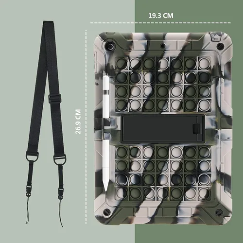 Vista 5 de XZC Funda para iPad de 9ª/8ª/7ª generación (funda para iPad 10.2 2021/2020/2019) a prueba de golpes con protección contra caídas para iPad