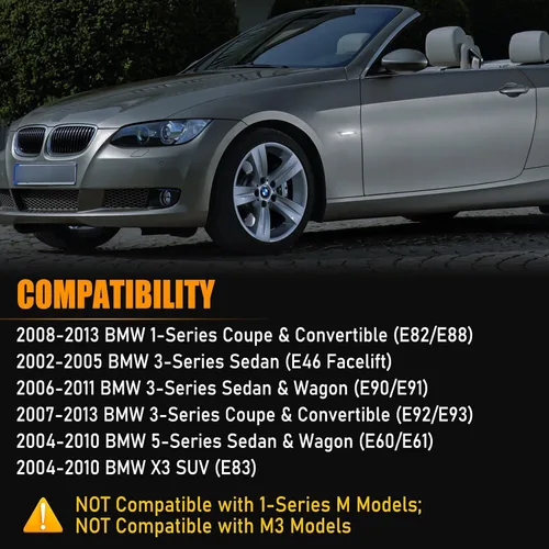 Vista 2 de Gempro Luces LED de señalización lateral blanca secuencial para BMW E84 E81 E82 E87 E88 E90 E91 E92 E93 E46 E53 X3 E83 X1 lente de humo, 2