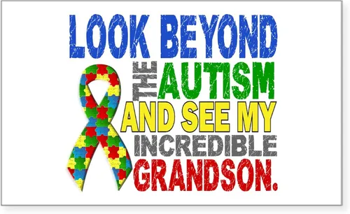 Vista 10 de CafePress Pegatina rectangular de alerta de autismo para parachoques