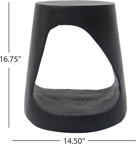 Vista 2 de WILLIAMSPACE Mesa auxiliar hueca para sala de estar, estilo retro moderno de granja, textura similar a la madera, material de óxido de magnesio