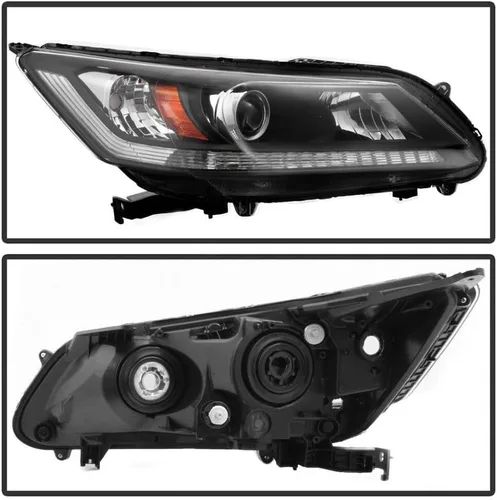 Vista 2 de Faro delantero transparente carcasa negra para Honda Accord 2013