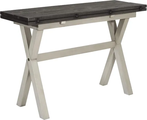 Vista 4 de OSP Home Furnishings Kristen - Escritorio extensible abatible para mesa de comedor, acabado carbón