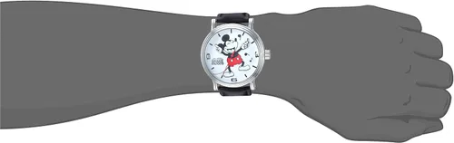 Vista 2 de Disney Mickey Mouse - Reloj analógico de cuarzo con manos articuladas vintage Negro Vintage