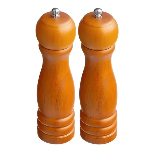 Vista 11 de OCS Parts Pro Series - Molinillo de pimienta de madera marrón con molinillo ajustable, molinillo tradicional de sal o pimienta de 8 pulgadas