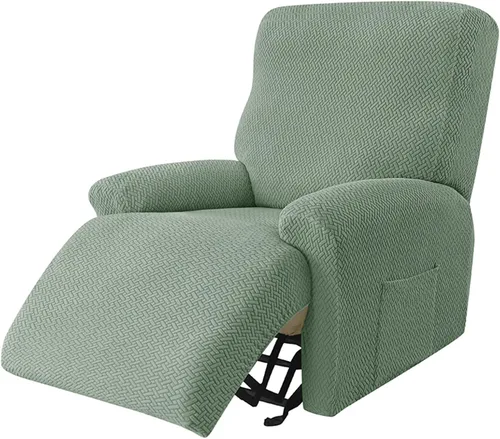 Vista 18 de IMYOGI Fundas de sofá de alta elasticidad para sofá reclinable, funda elástica para sofá individual, 1 pieza, protector de muebles, funda de tela