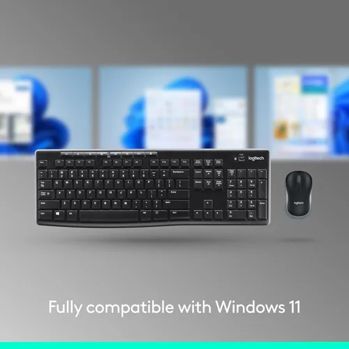 Vista 5 de Logitech MK270 - Combo de teclado y mouse inalámbrico para Windows, 2.4 GHz, 8 teclas multimedia, PC, portátil, teclado inalámbrico y mouse compacto