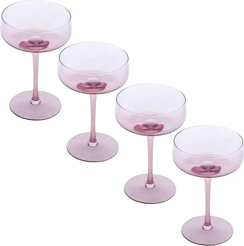 Vista 8 de Karma Mid Century Champagne Coupe, juego de cuatro unidades, brillo transparente