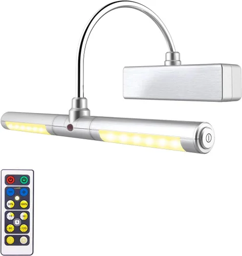 Vista 28 de LUXSWAY - Iluminación LED inalámbrica para marcos de fotos, iluminación recargable para exhibición de arte, clip para cuadros, luces para sobre