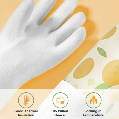 Vista 5 de 2 pares de guantes de goma para lavar platos, reutilizables, sin látex, guantes de cocina con forro de algodón, guantes antideslizantes e