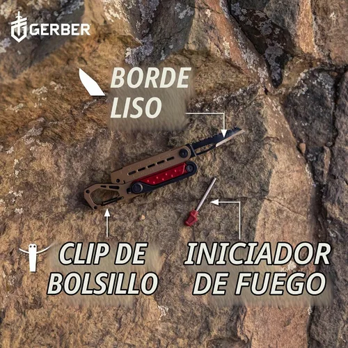 Vista 6 de Gerber Gear Stakeout Spark - Cuchillo plegable multiherramienta para mochileros, supervivencia, campamento, al aire libre, herramienta de bolsillo