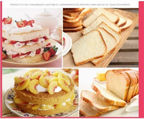 Vista 5 de 5 piezas de rebanadora de pasteles DIY, cortador de pan ajustable 5 capas, segmentación de pastel de pan, rebanada de tostada, divisor auxiliar