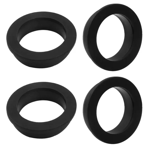 Vista 7 de Hordion 20 ojales de goma con orificio de taladro de 1/2 pulgada, orificio de identificación de 5/16 pulgadas, tapones negros para tubos de vinilo