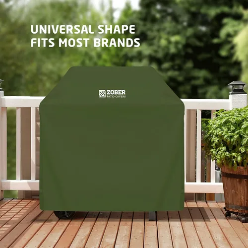 Vista 6 de ZOBER Funda resistente para parrilla de barbacoa, 58 pulgadas, impermeable, de doble capa, se adapta a la cubierta de parrilla de gas Weber