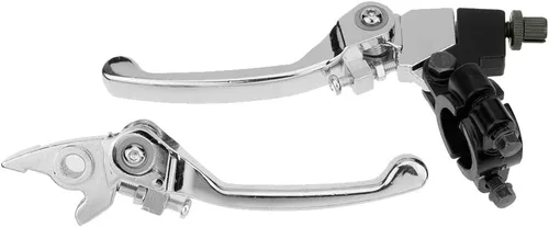 Vista 10 de HIAORS Palanca de freno de embrague cromada negra para manillar de 22mm 7/8 pulgada 110cc 125cc 140cc TTR 125cc SSR Xmotos Apollo 125 Pit Dirt Bike