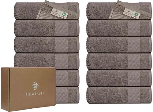 Vista 14 de BIOWEAVES 100% Algodón Orgánico 700 GSM Suave Juego de Toallas Premium de 6 Piezas Certificado GOTS, 2 Toallas de Baño, 2 Toallas de Mano y 2 Paños