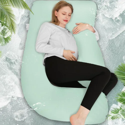 Vista 10 de Almohada de embarazo Chilling Home, almohadas de embarazo en forma de U para dormir, almohada de cuerpo completo, almohada de maternidad