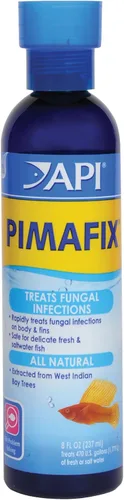 Vista 11 de API PIMAFIX mezcla bordeaux Remedio para peces de agua dulce y salada de 4 onzas (10G), botella negra