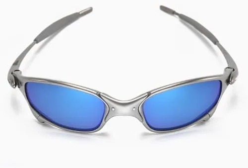 Vista 2 de Nueva walleva polarizadas Fire Rojo + Azul Lentes para Oakley Juliet