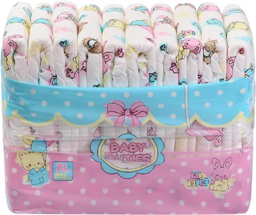 Vista 5 de Littleforbig Pañales impresos para adulto, 10 piezas, Baby Cuties (M 28"-38")