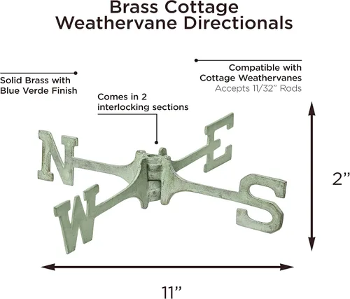 Vista 2 de Good Directions 302V1CC Mounts-Accessories Weathervane Parts, Blue Verde